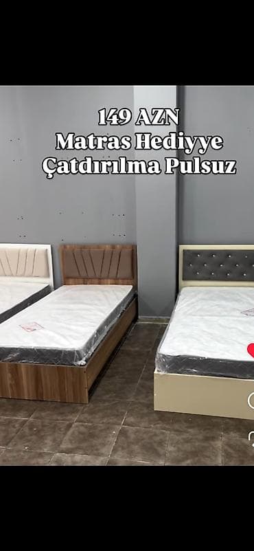 gence matras: Bir nəfərlik çarpayılar – müxtəlif model və rənglər - Müxtəlif başlıq — 5