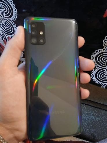 philips xenium 9@9d: Samsung Galaxy A51, 64 GB, rəng - Qara, İki sim kartlı, Barmaq izi — 1