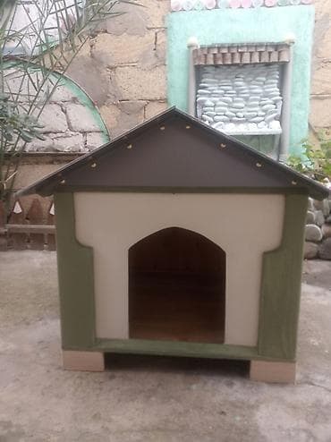 quş yuvaları: Taxta it evi - Material: möhkəm ağac konstruksiya, cüt yamaclı dam — 3