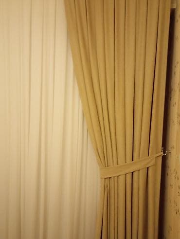 bir balaca sandiqca: 2eded fon pərdə. Hündürlüyü 2.80eni 2.40 parçadan tikilib 10 — 3