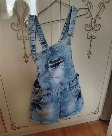 Brend: La Carte Jeans Məhsul: Cins kombinezon-şort - Açıq mavi — 3