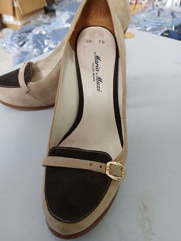 замшевые туфли на платформе: Туфли, Размер: 38, цвет - Бежевый, Б/у — 3