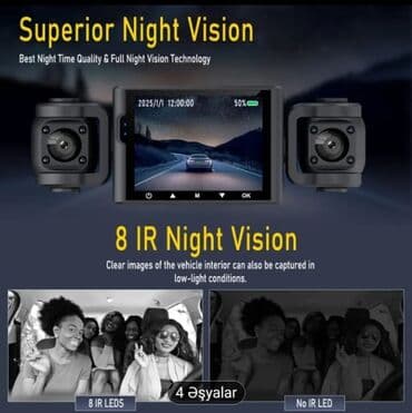 BCUOZ 1080P avtomobil DVR – 4 kamerali dashcam Xüsusiyyətlər: - Dörd