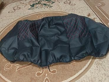 oturacaqlari: Avtomobil oturacaq örtükləri dəsti - Rəng: qara, qırmızı romb tikişli — 3