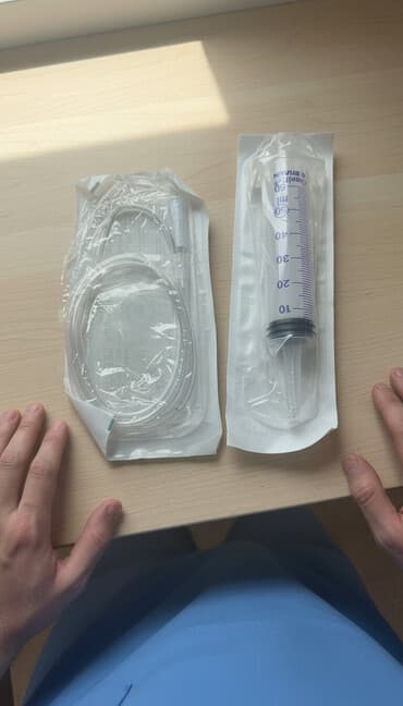 şpris qiyməti: Məhsul: Qidalanma/irriqasiya seti – 60 ml şpris və nazogastrik/yemləmə — 1