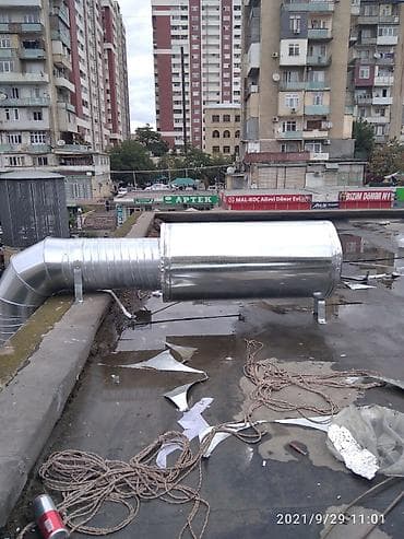 Havalandırma matorlarına səsbogucuların qoyulması.Hər bir matora — 1