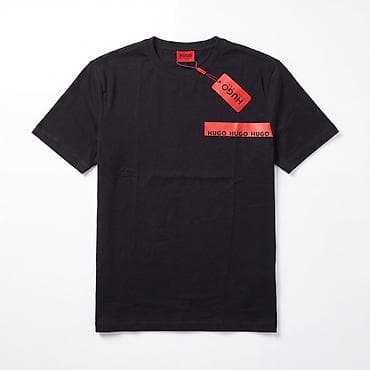 HUGO kişi köynəyi – qısaqol, klassik kruqu boyunlu basic T‑shirt — 2