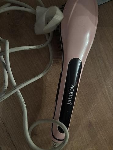 dişlər: ACEVIVI elektrikli saç düzləşdirici daraq - Rəng: açıq çəhrayı, qara — 2