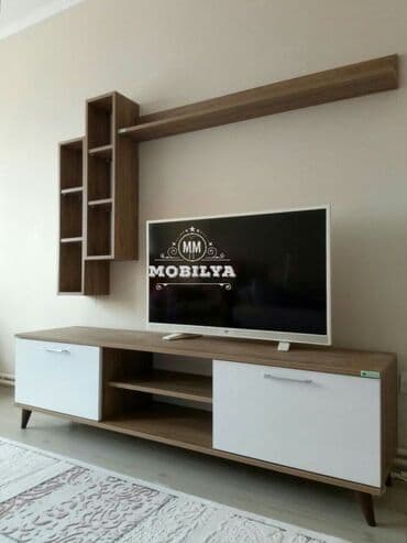 тв стенды в баку: Новый, Прямой ТВ стенд, С полками, Стеклянный, Азербайджан — 1