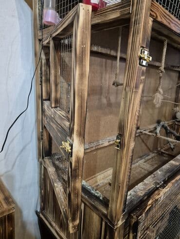 Yemlər: Ağac konstruksiyalı iri quş qəfəsi/volyer Ölçülər (şəkildə — 3