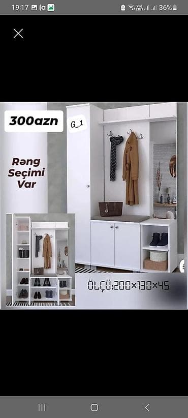 skafi: Dəhliz üçün funksional geyim və ayaqqabı dolabı komplekti — 1