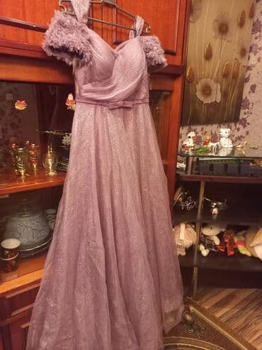 Мужская обувь: Bənövşəyi rəngdə, tam uzunluqda ziyafət paltarı. yeni kimidir, 1 defe — 2