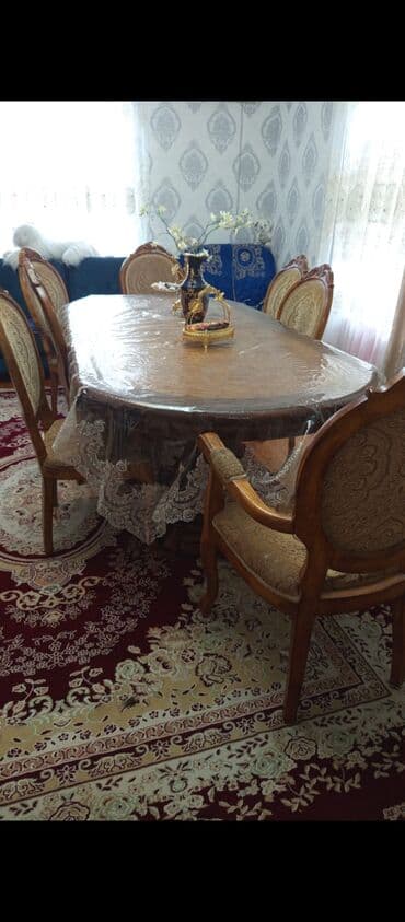 Столы: Для гостиной, Нераскладной, Овальный стол, 8 стульев — 3