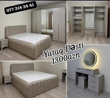 gen: Müasir dizaynlı yataq dəsti Tərkibi: - Yumşaq başlıqlı, üzlüyü — 1
