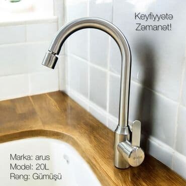 смеситель для душа купить в баку: Mətbəx üçün kran – arus 20L - Marka: arus - Model: 20L - Rəng: Gümüşü — 1