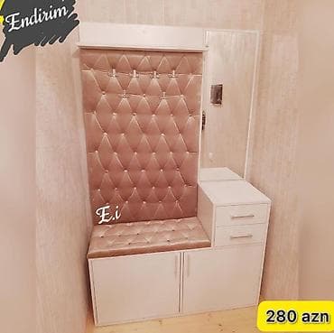 plastik dolablar: Dəhliz üçün kombinə edilmiş asma geyim askısı və oturacaqlı dolab — 1