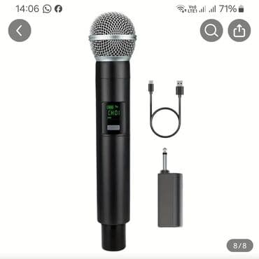 Sim-kabellos mikrofon dəsti - Dinamik əl mikrofonu və 6.35 mm (1/4")