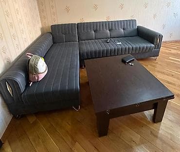 Угловой диван, Б/у, Нераскладной, С подъемным механизмом — 1