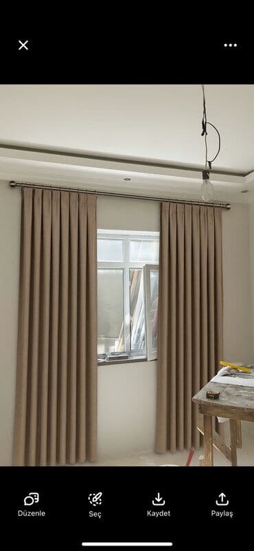 ucuz tul: Bu dəst tünd bənövşəyi rəngli iki qalın pərdədən və ortada yerləşən ağ — 12