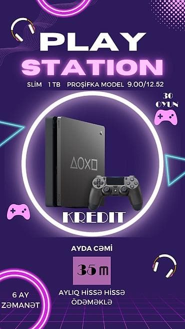 Xbox Series S: PlayStation Slim oyun konsolu – 1 TB yaddaş - Proşivka model: 9.00 / — 1