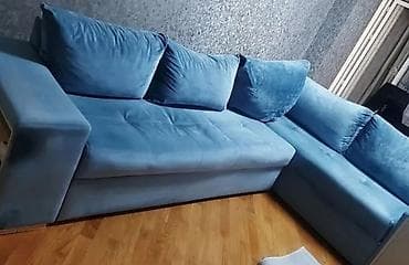 Künc divan, İşlənmiş, Açılan, Bazalı, Vеlur parça — 1