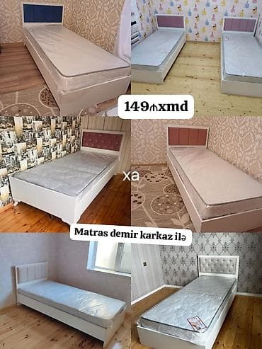 ucuz beşik: Tək nəfərlik çarpayılar – müxtəlif başlıq dizaynları və rənglərdə. - — 1