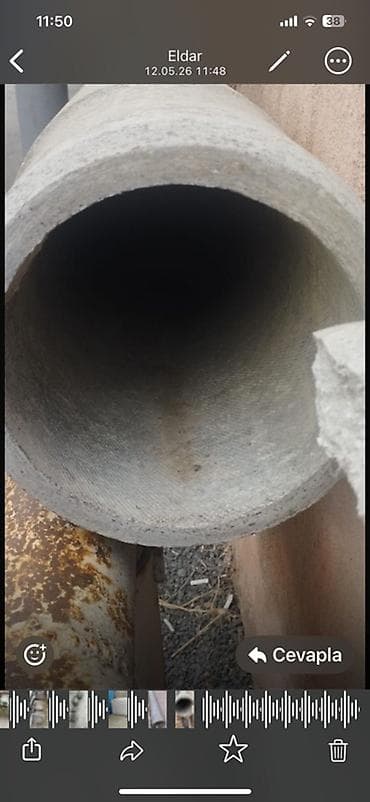 Asbest-sement boru - Material: asbest-sement (şifer tərkibli) -