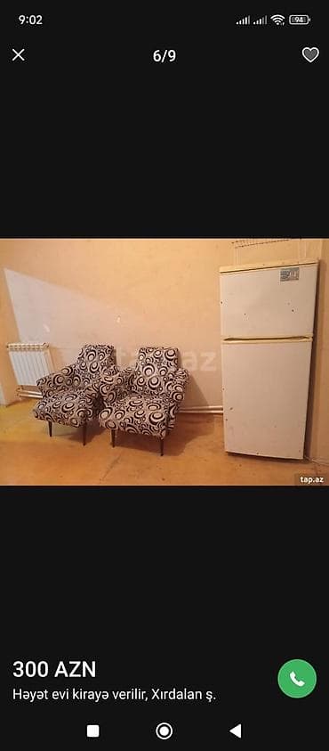 xirdalanda gunluk kiraye evler: 25 kv. m, 2 otaqlı — 5