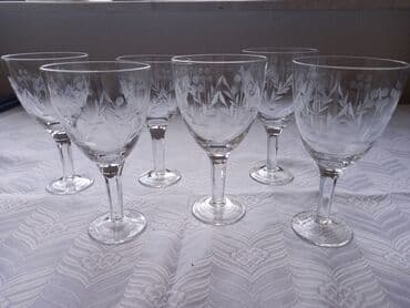 стекло: Qədəhlər, Şüşə, 6 ədədli dəst, SSRİ — 4