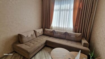 диван двуспальный: Угловой диван, Б/у, Ткань — 3