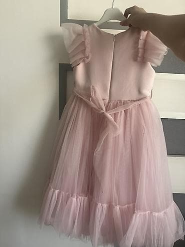 Детская обувь: Uşaq üçün zərif ziyafət paltarı - Rəng: Pudra çəhrayı - Model — 3