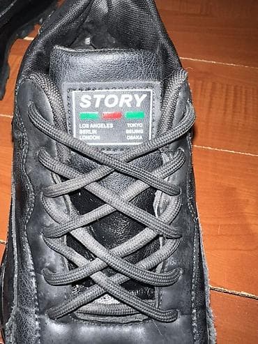 brend ayaqqabılar: Məhsul: “STORY” markalı qara kişi idman ayaqqabısı - Rəng: tam qara - — 4