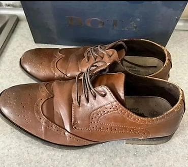 yagli deri ucun piling: Kişi dəri klassik ayaqqabıları – broq (wingtip) dizaynı - Material — 2