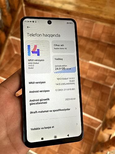 ferrari telefon: Redmi Note 9S, 128 GB, rəng - Mavi, Sensor, Barmaq izi, İki sim kartlı — 1