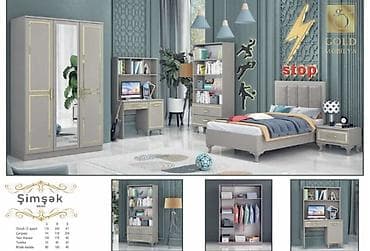 Oğlan və qız üçün, Yeni, Təknəfərlik çarpayı, Yazı masası, Dolab, Tumba