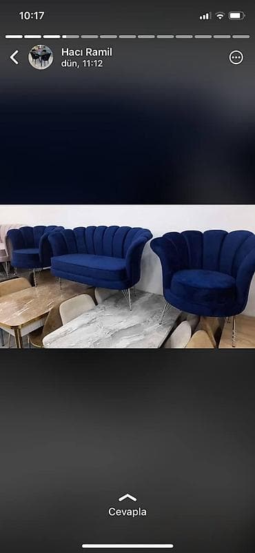 Divan və kreslo dəstləri: Yeni, Divan, 2 kreslo, Bazasız, Açılmayan — 10