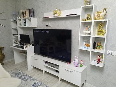 İşlənmiş, Düz TV altlığı, Polkalı, Laminat