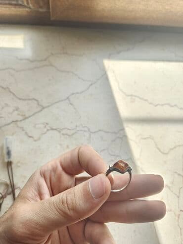 kəhraba: Üzük, Gümüş, 925 Əyar, Kəhrəba — 1