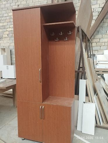 dəhliz: Yeni, 2 qapılı, Təkərli, Qəhvəyi, Digər material, Açılan, Düz dolab — 4