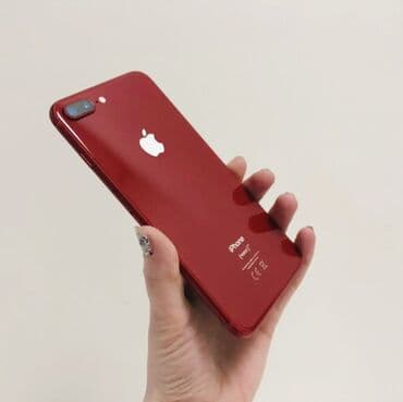 IPhone 8 Plus, Qırmızı, Simsiz şarj, Barmaq izi