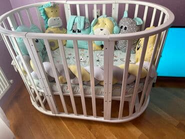 ucuz tul: Oğlan və qız üçün, İşlənmiş, Beşik, Matras ilə, Yellənmə mexanizm ilə — 2