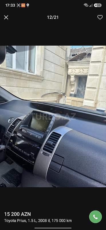 prius oturacaq: Toyota Prius: 1.5 l | 2008 il Hetçbek — 6
