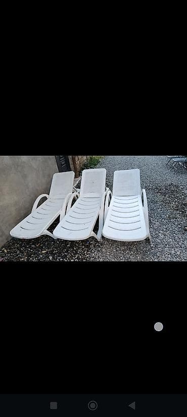 Açıq hava üçün plastik şezlonqlar - Rəng: ağ - Material: hava — 2