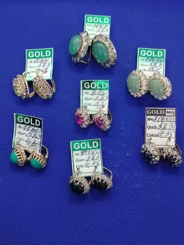 sirqalar qizil: Sırğa, Sarı qızıl, 583 Əyar, Ödənişli çatdırılma, Rayonlara çatdırılma — 3