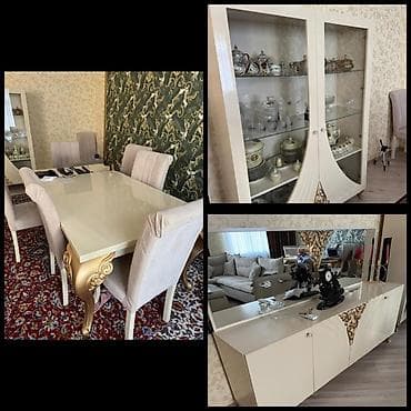 stol masa: Qonaq otağı üçün, Açılmayan, Dördbucaq masa, 6 stul — 4