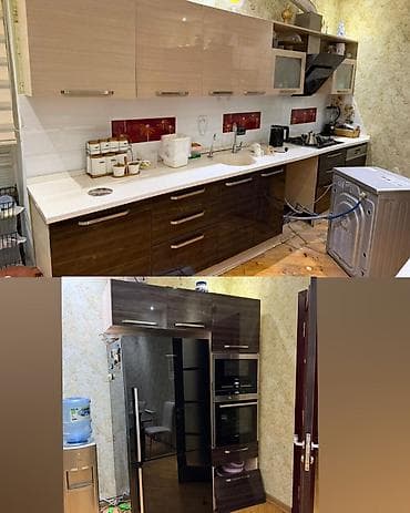 2 ci el metbex mebelleri: Mətbəx mebeli satılır 500₼. Ölçü 6m çox. Üzərində heçnə — 1