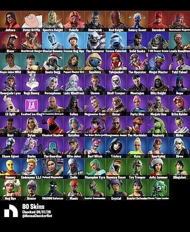 gibson: Tecil Fortnite hesabı satilir – geniş kolleksiya Tərkib: - 80 skin — 1