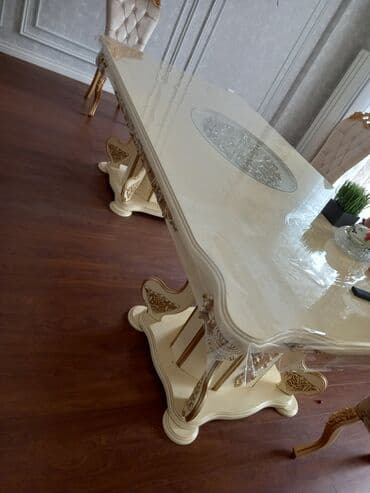 Qonaq otağı üçün, Yeni, Dördbucaq masa, 8 stul — 3