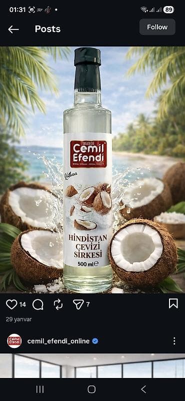 icki: Cemil Efendi Bromelain Şərbəti və Hindistan Cevizi Sirkəsi - — 2