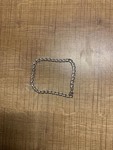 broş: Paslanmayan metal zəncir qolbaq - Material: metal ərintisi — 1